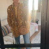 Veste velour beige