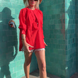 Tunique Zoé- Rouge corail