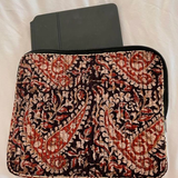 Pochette zippée Ipad mini marron